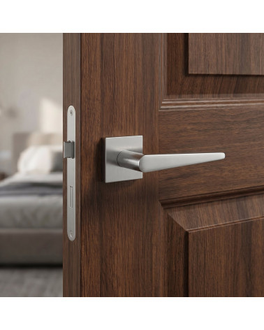 Maneta de Puerta Cromo Satinado para un sello único - ARNICA