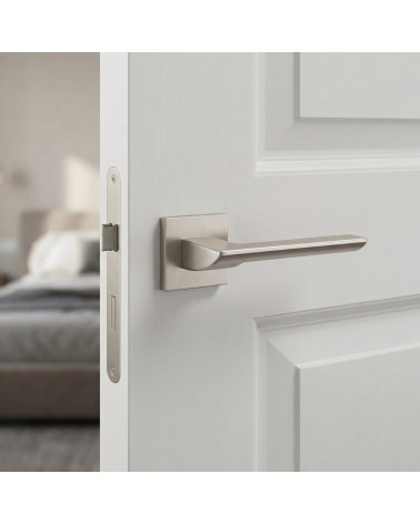 Manilla de puerta níquel satinado - Modelo BIRA