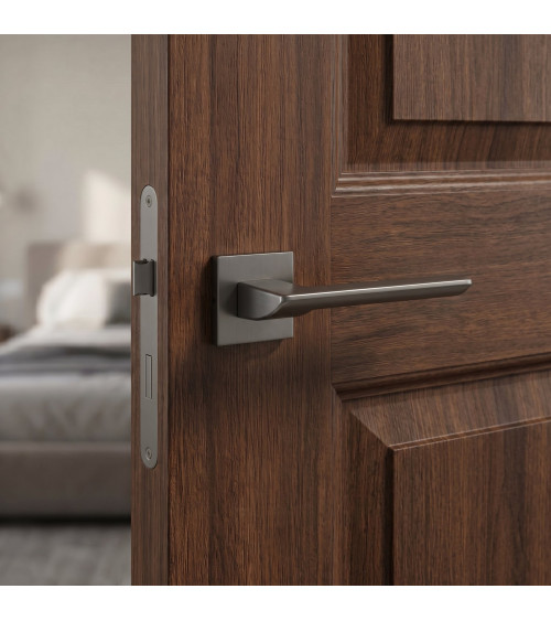 Tirador de puerta antracita / gris cañón BIRA tirador de diseño