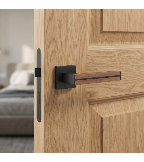 Tirador de puerta de zamak y madera IMPERATA tirador de diseño
