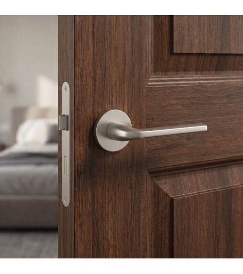 Tirador de puerta níquel satinado OLEANDRO herraje de diseño
