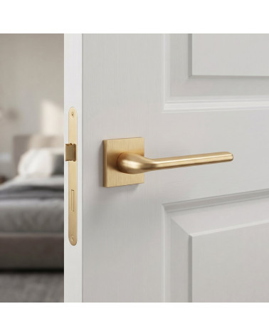 Tiradores de puerta sobre placa cuadrada Scandi slim