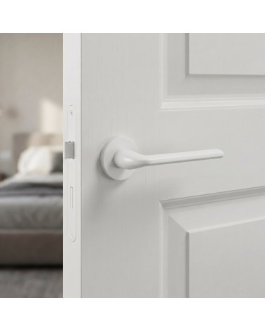Tiradores de puerta blancos Scandi redondos slim