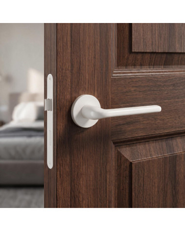 Tiradores de puerta blancos Scandi redondos slim
