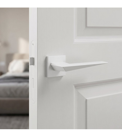 Tirador de puerta blanca Blade manilla de diseño