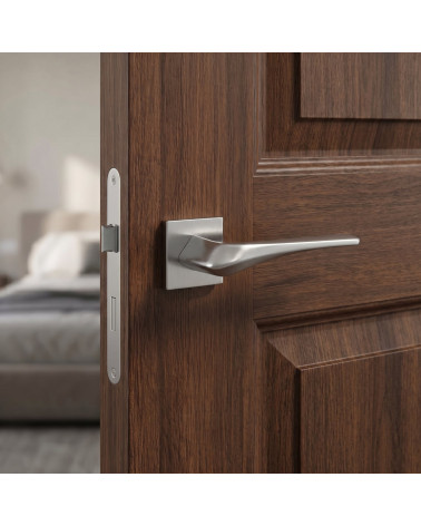 Tiradores de puerta cromo satinado Heavy