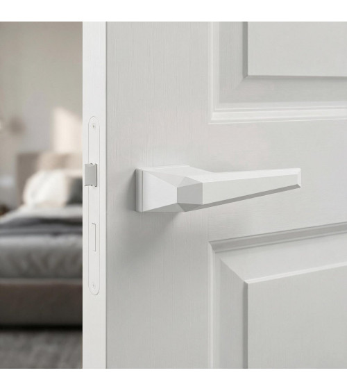 Tirador de puerta blanco Prisme diseño tirador