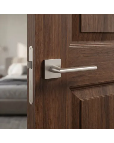 Tiradores de puerta níquel satinado PRIMULA cuadrados