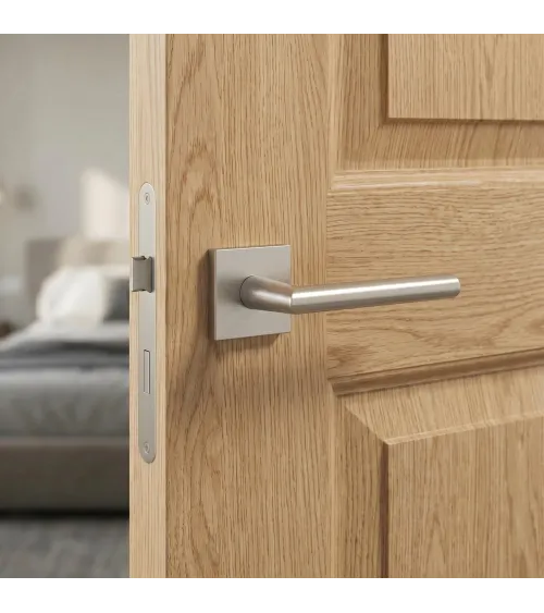 Tirador de puerta níquel satinado PRIMULA tirador de diseño