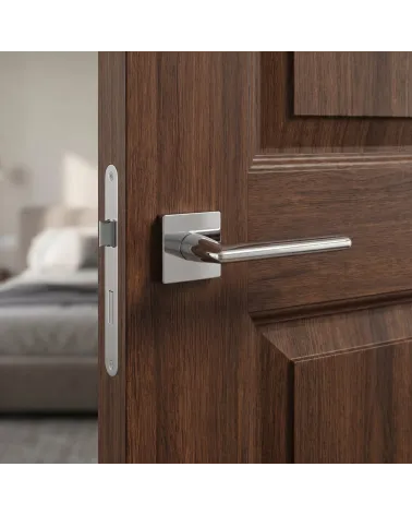 Manilla de Puerta de Cromo Pulido para un toque de brillo - Modelo PRIMULA