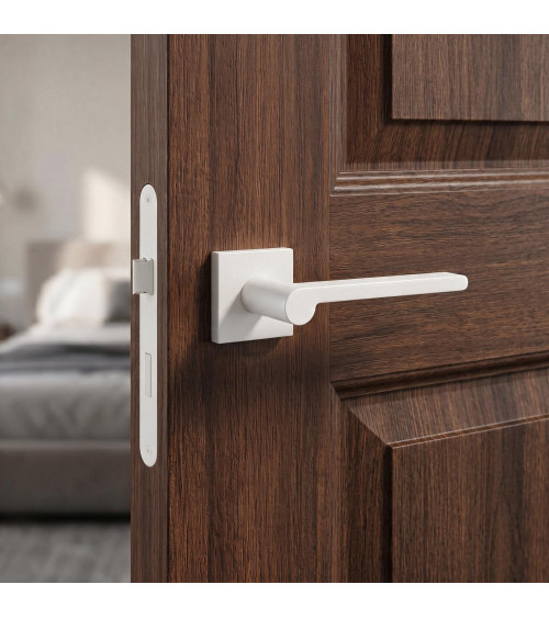 Tirador de puerta blanca Pandora herrajes de diseño