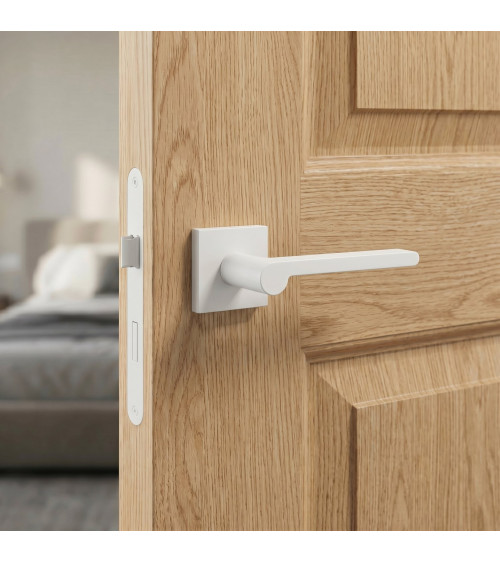 Tirador de puerta blanca Pandora herrajes de diseño