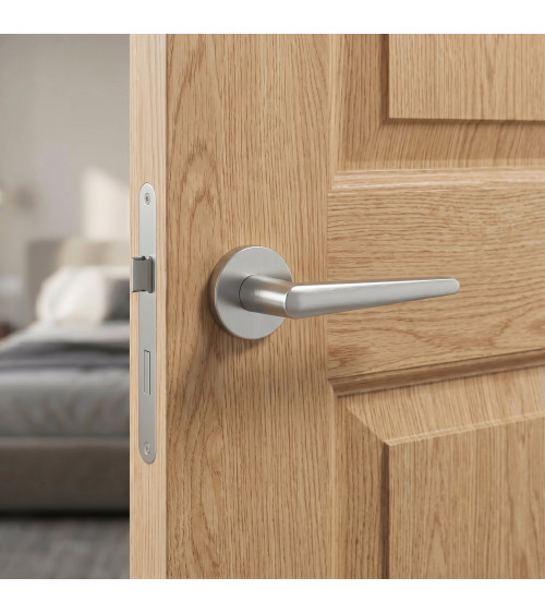 Manecilla de puerta cromo satinado Arrow herraje design