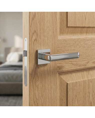 Tirador de Puerta Cromo Pulido de Brillo Deslumbrante - Modelo STELLA