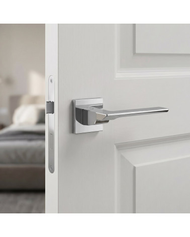 Manilla de Puerta Cromo Pulido de brillo armonioso - Modelo TENDER