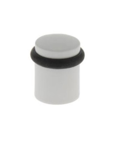 Tope de puerta blanco en zamak para atornillar - modelo 822 - manilla de diseño