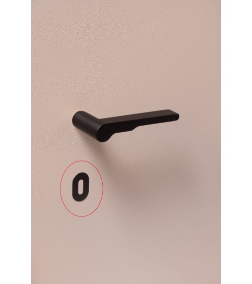 Roseta de puerta VERUM slim, con llave de habitación - tirador de diseño