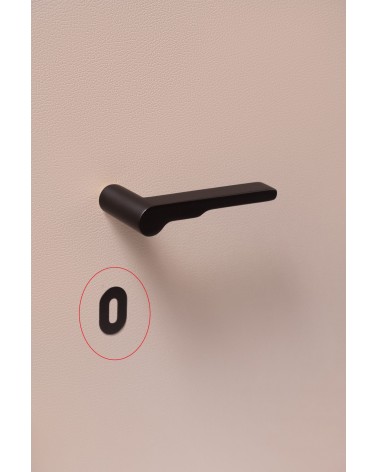 Roseta de puerta VERUM slim, con llave de habitación - manilla de diseño
