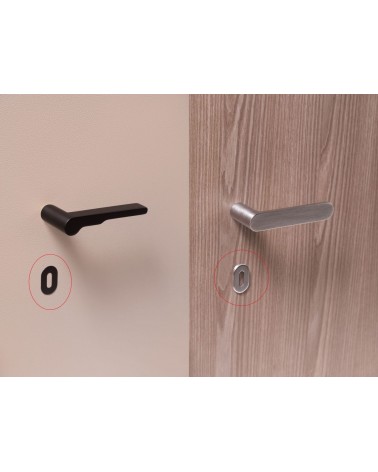 Roseta de puerta VERUM slim, con llave de habitación - tirador de diseño