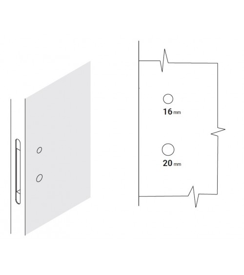Roseta de puerta VERUM para WC (modelo Pure/Wind) - tirador de diseño