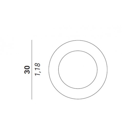 Arandela de 30mm para bloqueo de WC Verum Atlanta/Wind/Pure - manilla de diseño