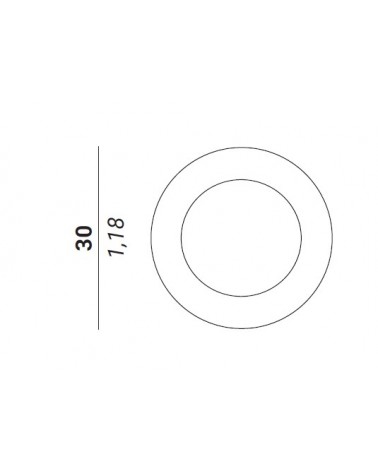 Arandela de 30mm para bloqueo de WC Verum Atlanta/Wind/Pure - tirador de diseño