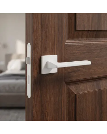 Tirador de Puerta sobre Placa Cuadrada Chic y Moderno - Modelo YUKA