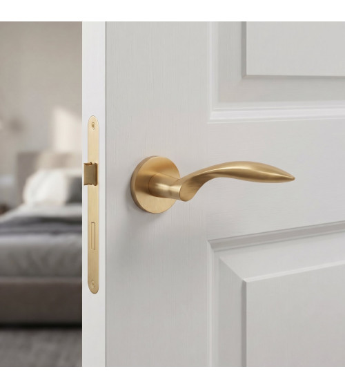 Tirador de puerta oro satinado GERBERA diseño