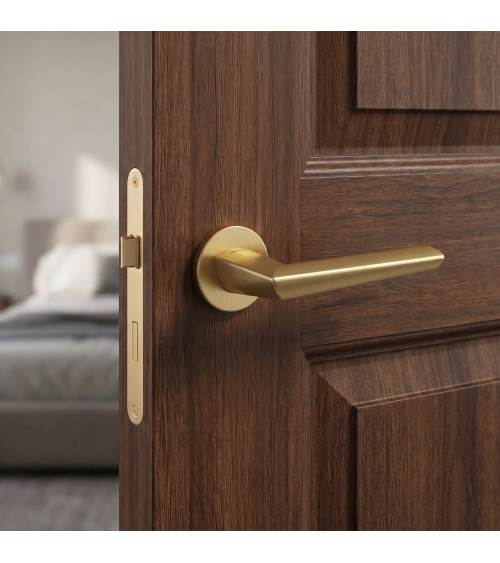 Manija de puerta oro satinado Mandelli Isi diseño