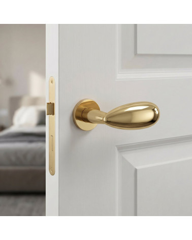Manillas de puerta en oro pulido Mandelli Led
