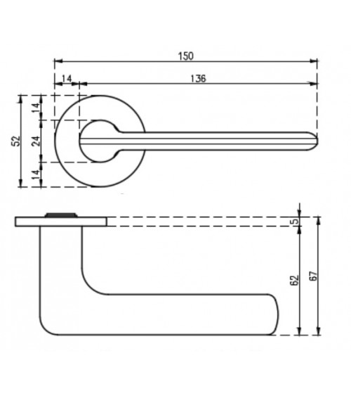 Palanca de puerta clásica VIOLA palanca de diseño