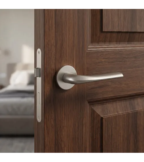 Maneta de puerta níquel satinado Mandelli Filo maneta de diseño