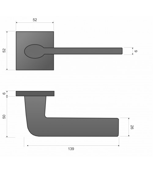 Manija de puerta oro mate STINGER diseño