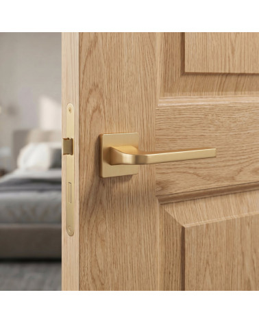 Tirador de puerta en dorado mate de elegancia sutil - Modelo ISMENA