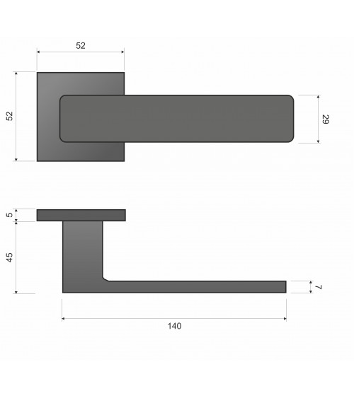 Manilla de puerta Line Imperia - ferretería de diseño