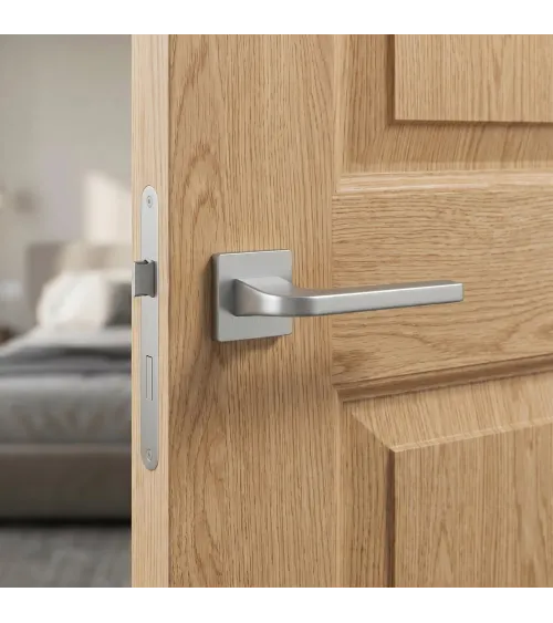 Tirador de puerta cromo satinado ISMENA tirador de diseño