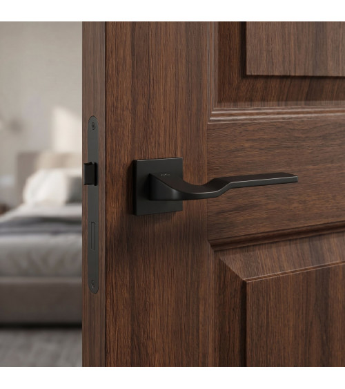 Manija de puerta negra LINE BALI herraje design