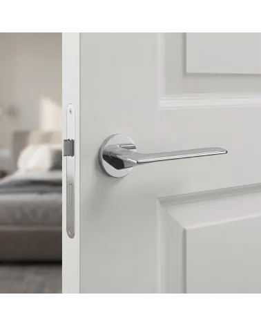Manilla de Puerta Cromo Pulido de lustre lujoso - Modelo Line GIULIA
