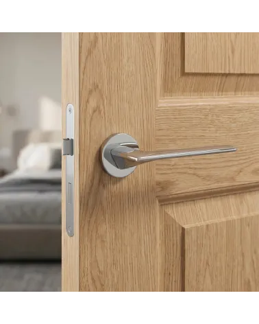 Manilla de Puerta Cromo Pulido de lustre lujoso - Modelo Line GIULIA