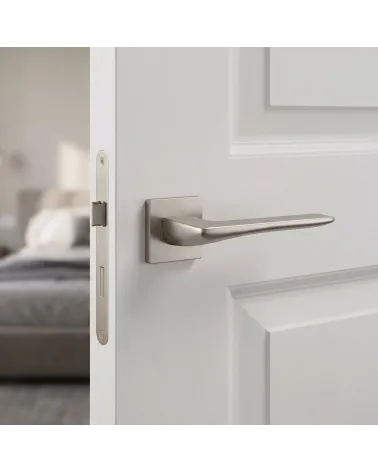 Tirador de puerta níquel cepillado de tono suave - Modelo IRIS