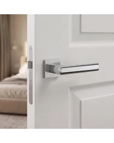 Palanca de puerta cromo brillante TUPAI 4161-T1 elegante y moderna - MillaManillas