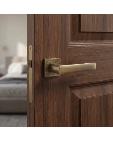Palanca de puerta sobre placa cuadrada TUPAI 4161-T1 elegante - MillaManillas