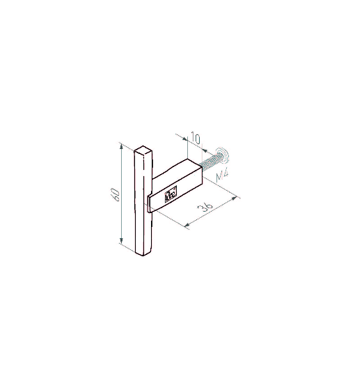 Botón de mueble geométrico en bronce PTT - tirador de diseño