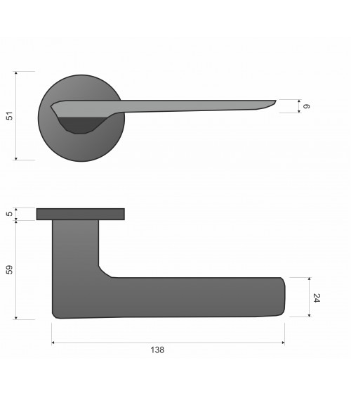 Tirador de puerta estilo moderno LIGNE tirador de diseño