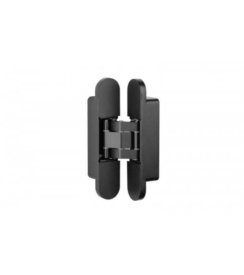 Bisagra 3D de color negro para una puerta invisible