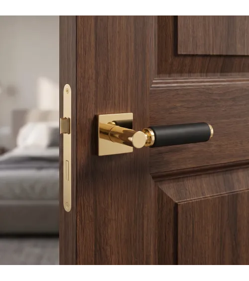 Tirador de puerta contemporáneo en cuero TUPAI 4200/202 cuadrado - tirador design
