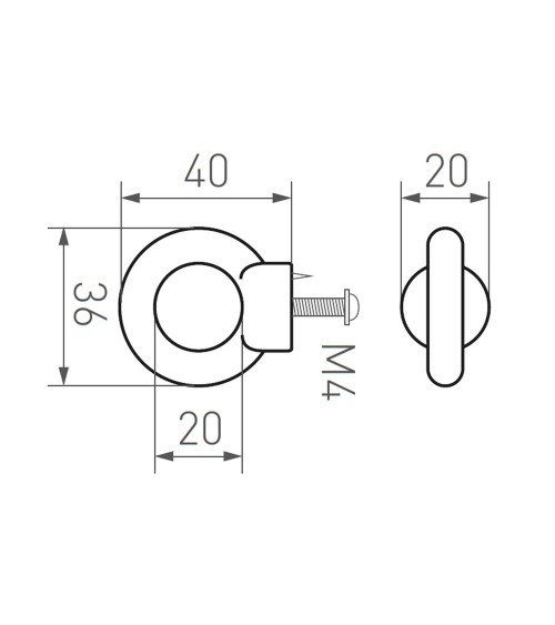 Tirador de mueble en bronce PAC - tirador de diseño