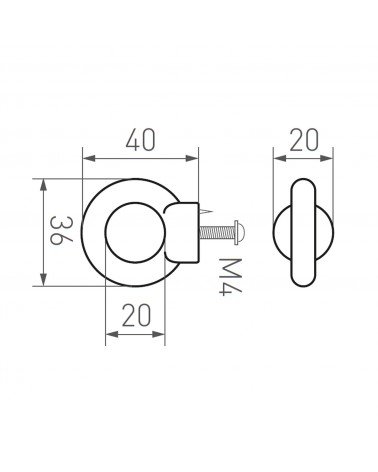 Tirador de mueble en bronce PAC - tirador de diseño