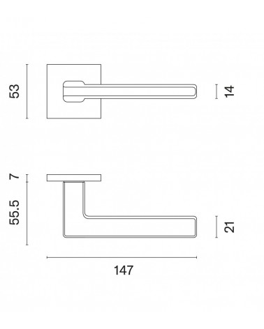 Tirador de puerta ARTA con dimensiones