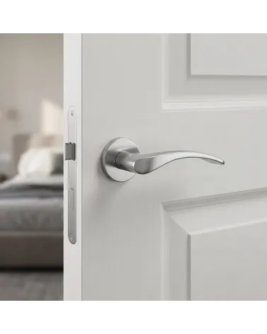 Manilla de Puerta Cromo Satinado de suavidad luminosa - Modelo TUPAI 1927
